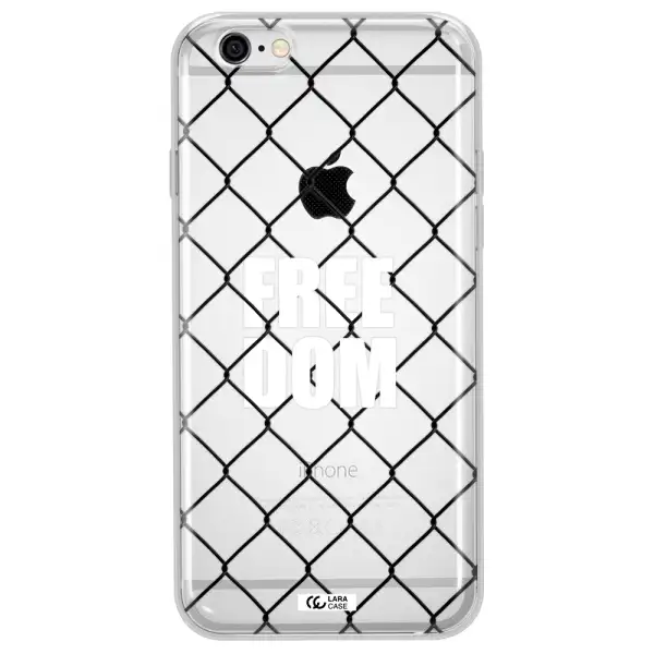 a close-up of a chain link fence Apple iPhone 6 plus Clear TPU Case