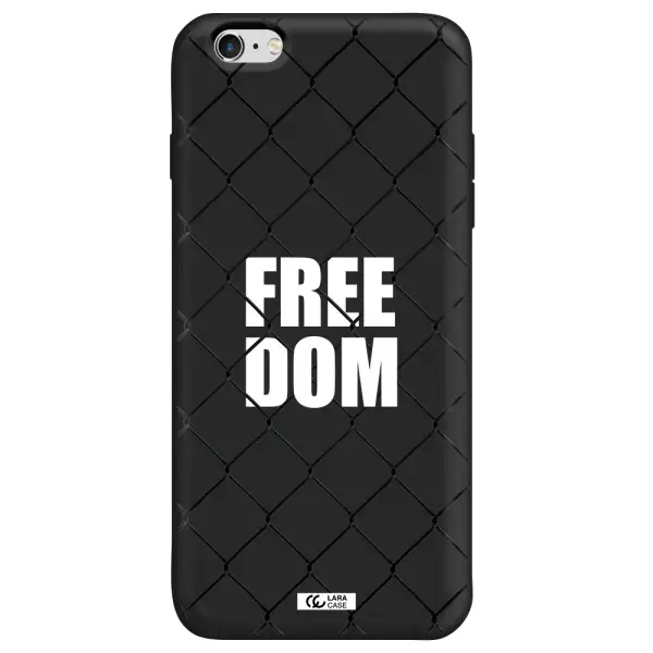 a close-up of a chain link fence Apple iPhone 6 plus Silicone black Case