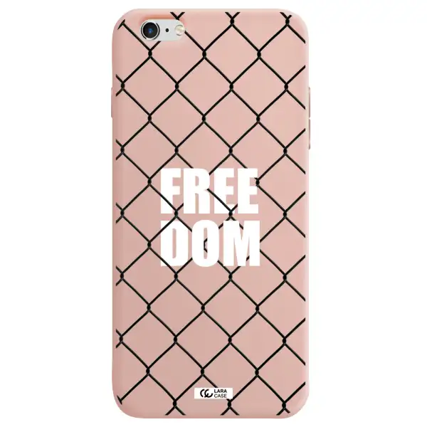 a close-up of a chain link fence Apple iPhone 6 plus Silicone pastel pink Case