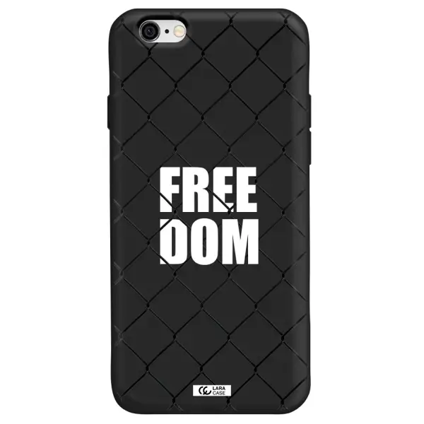 a close-up of a chain link fence Apple iPhone 6 Silicone black Case