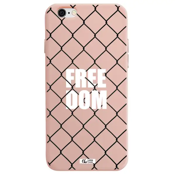 a close-up of a chain link fence Apple iPhone 6 Silicone pastel pink Case