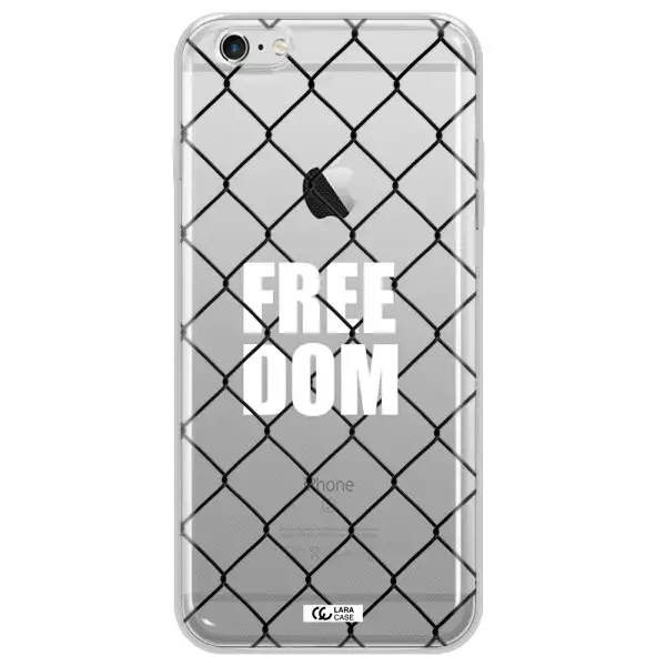 a close-up of a chain link fence Apple iPhone 6S Clear TPU Case