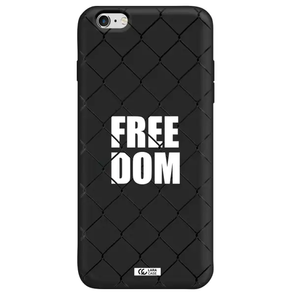 a close-up of a chain link fence Apple iPhone 6S Silicone black Case