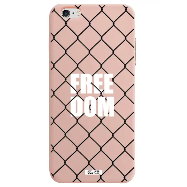 a close-up of a chain link fence Apple iPhone 6S Silicone pastel pink Case