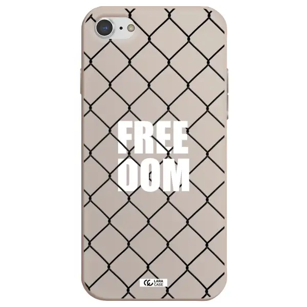 a close-up of a chain link fence Apple iPhone 7 Silicone Stone Case