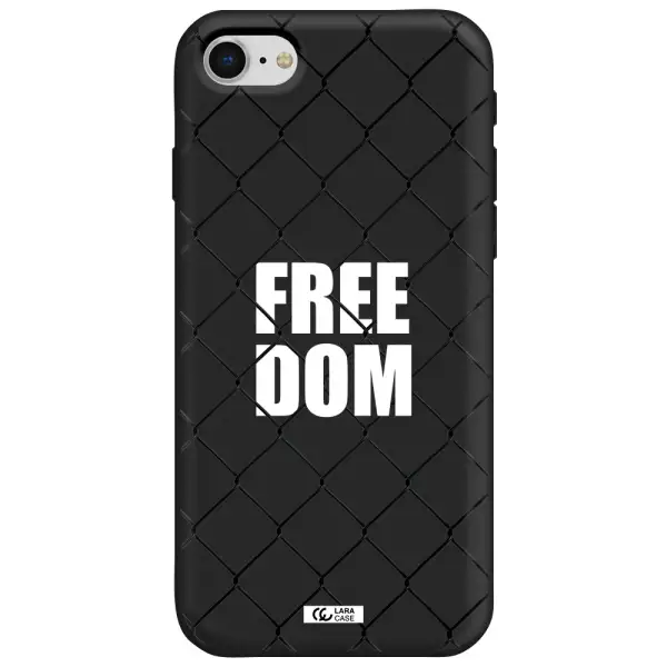 a close-up of a chain link fence Apple iPhone se 2020 Silicone black Case