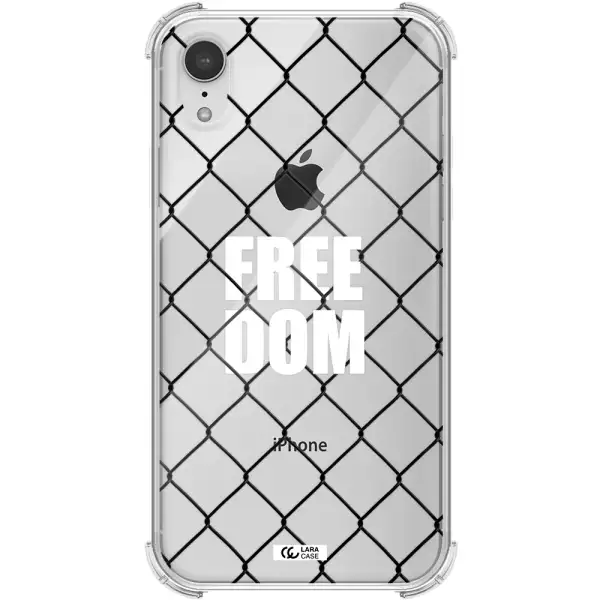 a close-up of a chain link fence Apple iPhone XR Clear PC Case