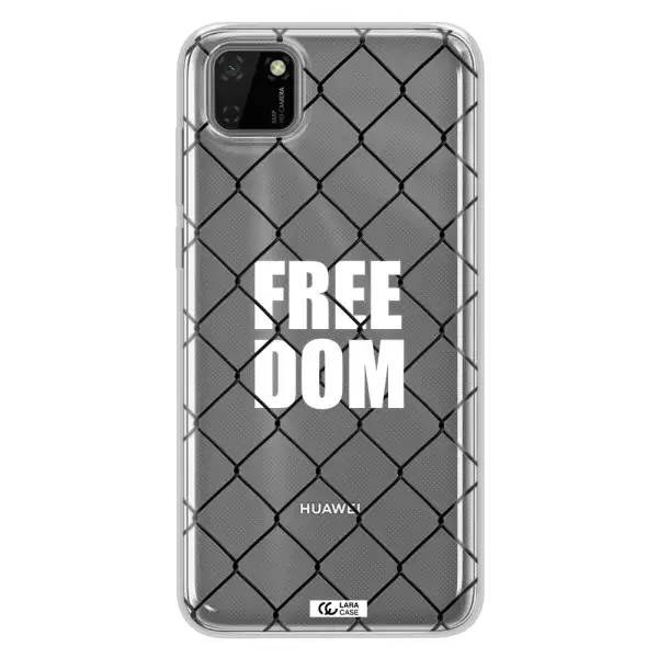 a close-up of a chain link fence Huawei Honor 9S Clear TPU Case
