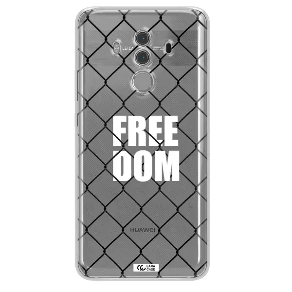 a close-up of a chain link fence Huawei Mate 10 Pro Clear TPU Case