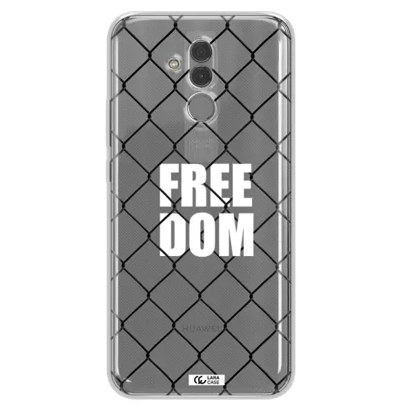 a close-up of a chain link fence Huawei Mate 20 Lite Clear TPU Case
