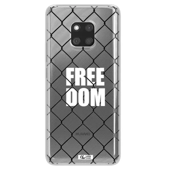 a close-up of a chain link fence Huawei Mate 20 Pro Clear TPU Case