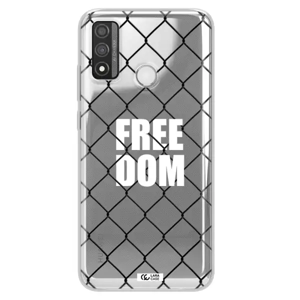 a close-up of a chain link fence Huawei P Smart 2020 Clear TPU Case