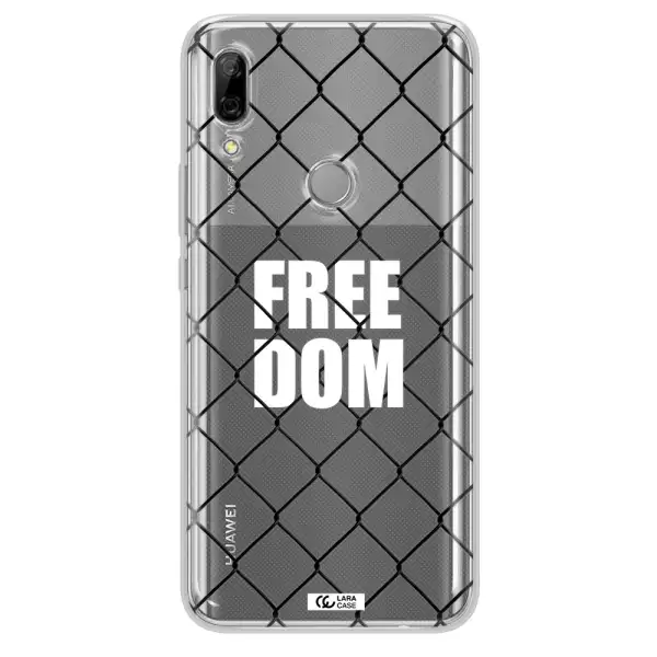 a close-up of a chain link fence Huawei P Smart Z Clear TPU Case