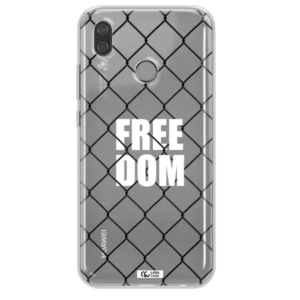 a close-up of a chain link fence Huawei P20 Lite Clear TPU Case