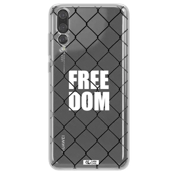 a close-up of a chain link fence Huawei P20 Pro Clear TPU Case