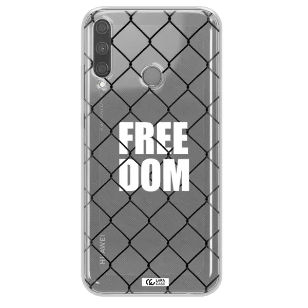 a close-up of a chain link fence Huawei P40 Lite E Clear TPU Case