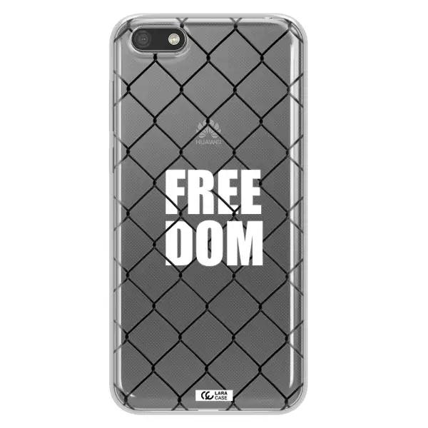 a close-up of a chain link fence Huawei Y5 2018 Clear TPU Case