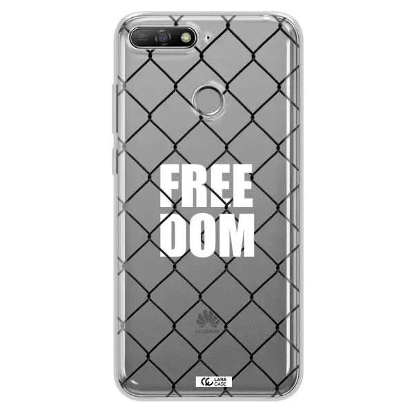 a close-up of a chain link fence Huawei Y6 Prime 2018 Clear TPU Case