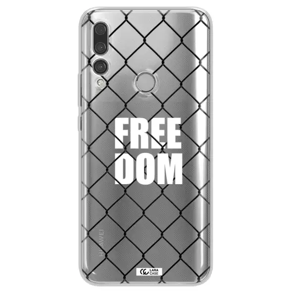 a close-up of a chain link fence Huawei Y9 Prime 2019 Clear TPU Case