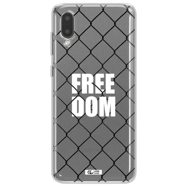 a close-up of a chain link fence Samsung A02 Clear TPU Case