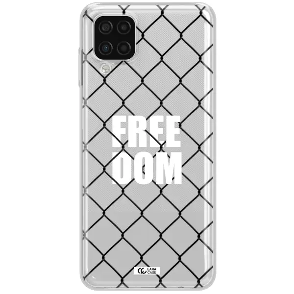 a close-up of a chain link fence Samsung A12 4g Clear TPU Case