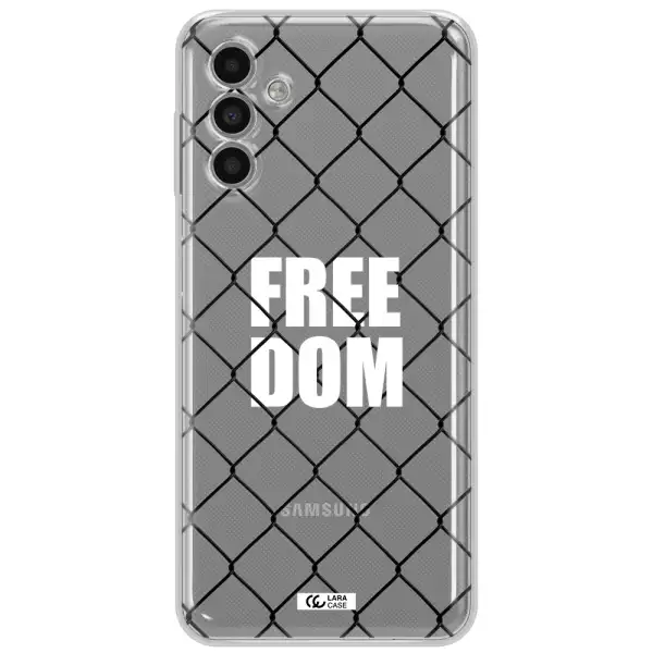 A Close-Up Of A Chain Link Fence Samsung A13 5G Clear Tpu Case