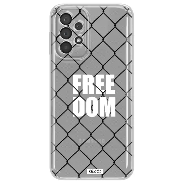 A Close-Up Of A Chain Link Fence Samsung A23 5G Clear Tpu Case