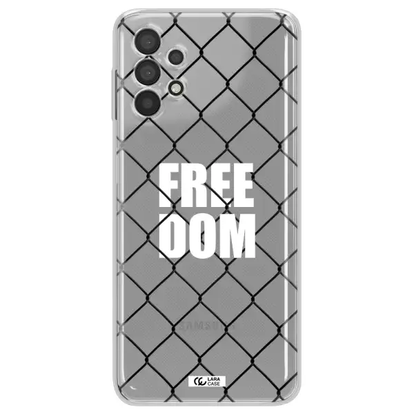A Close-Up Of A Chain Link Fence Samsung A32 4G Clear Tpu Case
