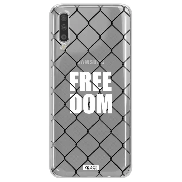 A Close-Up Of A Chain Link Fence Samsung A70S Clear Tpu Case