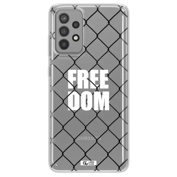 a close-up of a chain link fence Samsung A72 Clear TPU Case