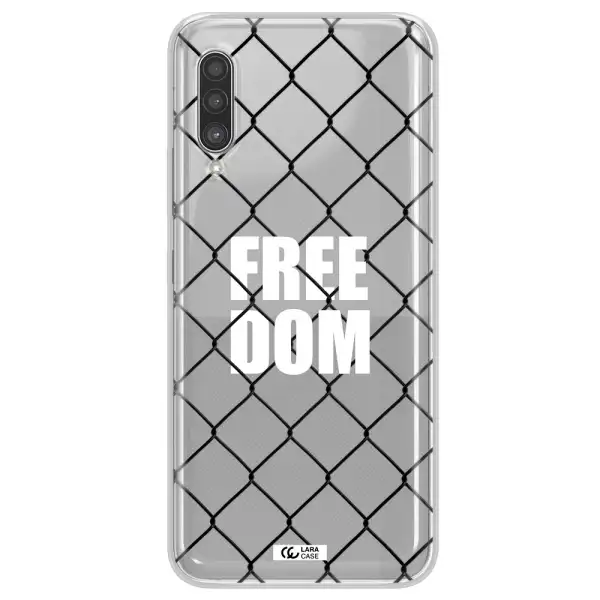 a close-up of a chain link fence Samsung A90 Clear TPU Case