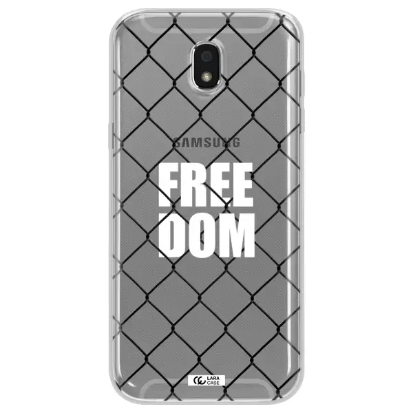 a close-up of a chain link fence Samsung J5 2017 Clear TPU Case