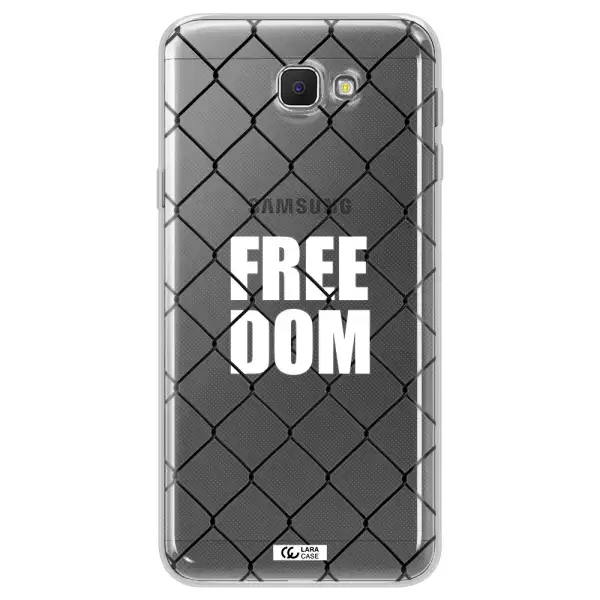 a close-up of a chain link fence Samsung J5 Prime Clear TPU Case