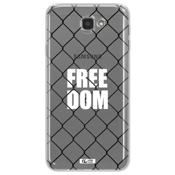 a close-up of a chain link fence Samsung J7 Prim Clear TPU Case