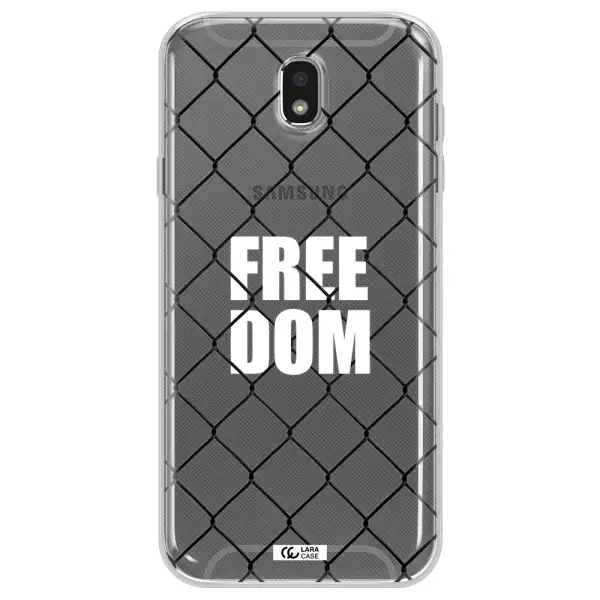 a close-up of a chain link fence Samsung J7 Pro Clear TPU Case