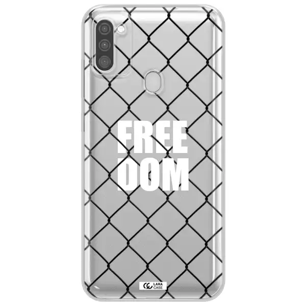 a close-up of a chain link fence Samsung M11 Clear TPU Case