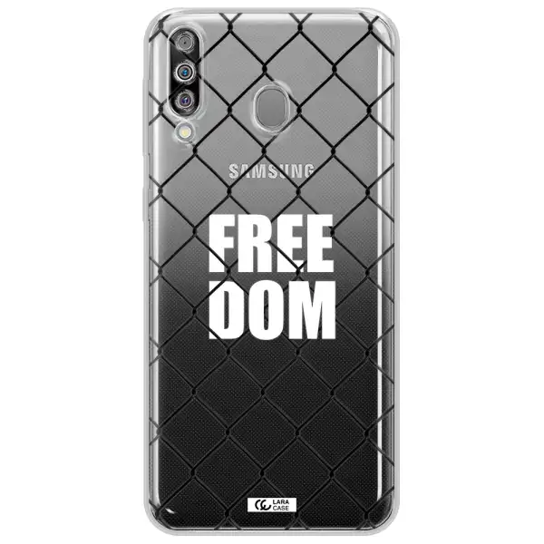 a close-up of a chain link fence Samsung M30 Clear TPU Case