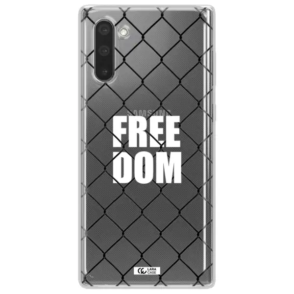 a close-up of a chain link fence Samsung Note 10 Clear TPU Case