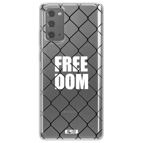 a close-up of a chain link fence Samsung Note 20 Clear TPU Case