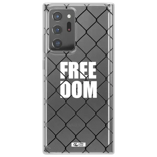 a close-up of a chain link fence Samsung Note 20 Ultra Clear TPU Case