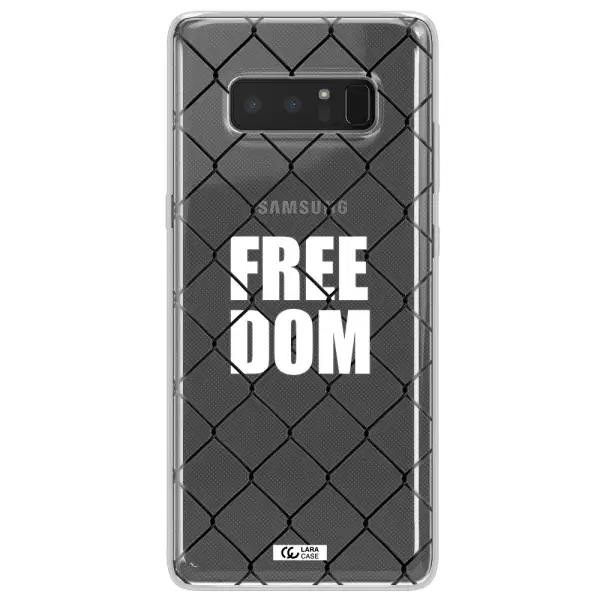 a close-up of a chain link fence Samsung Note 8 Clear TPU Case