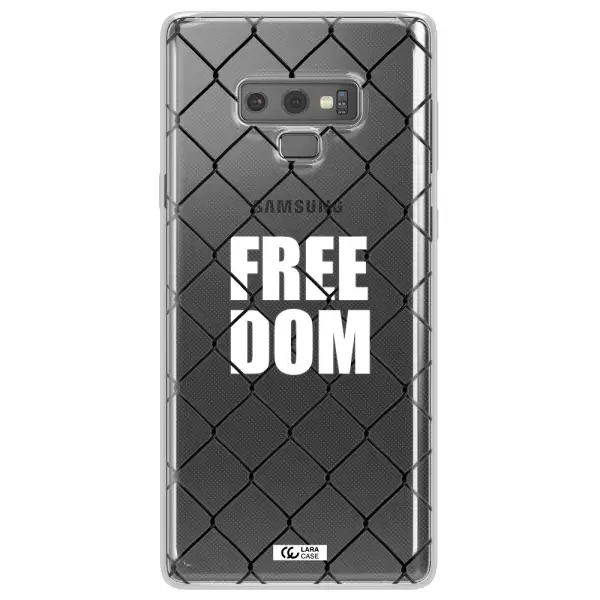 a close-up of a chain link fence Samsung Note 9 Clear TPU Case