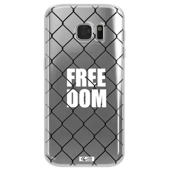 a close-up of a chain link fence Samsung S 7 Clear TPU Case