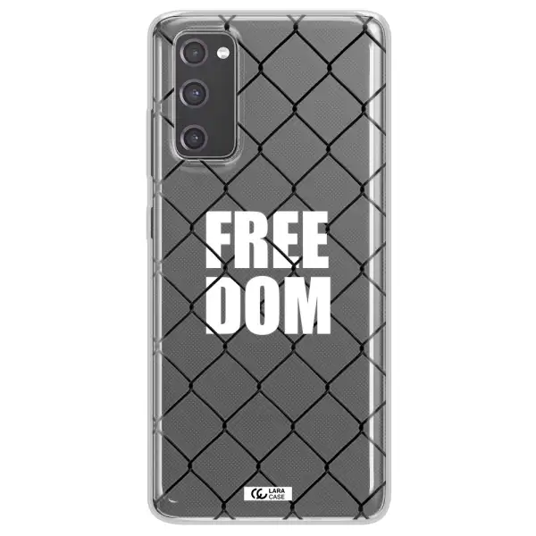 a close-up of a chain link fence Samsung S20 Fe Clear TPU Case