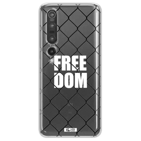 a close-up of a chain link fence Xiaomi Mi 10 Pro Clear TPU Case