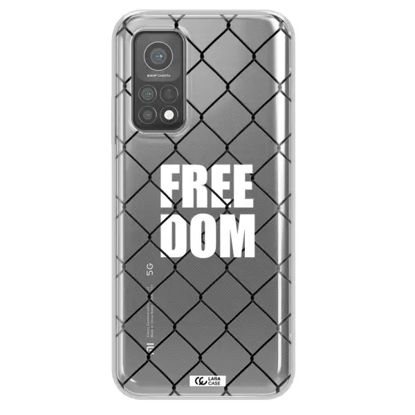 a close-up of a chain link fence Xiaomi Mi 10 T Pro Clear TPU Case