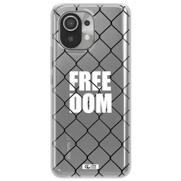 a close-up of a chain link fence Xiaomi Mi 11 Clear TPU Case