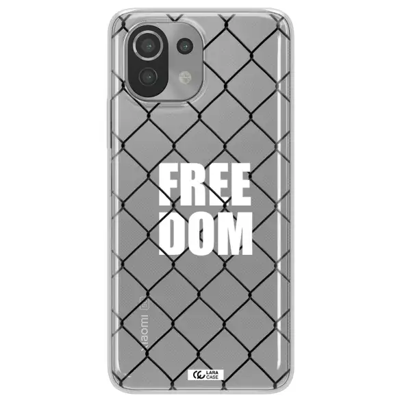 a close-up of a chain link fence Xiaomi Mi 11 Lite Clear TPU Case