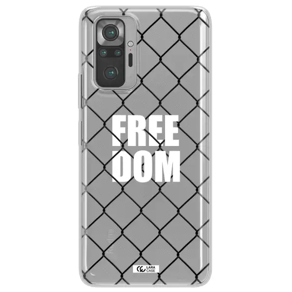 a close-up of a chain link fence Xiaomi Note 10 Pro Clear TPU Case