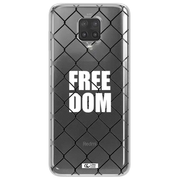 a close-up of a chain link fence Xiaomi Note 9 Pro Clear TPU Case